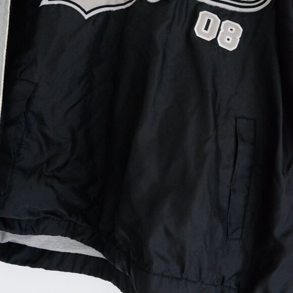 VTG '90S Steve & Berry's New York Yankees Black Gray Nylon Lined Pullover Jacket - Picture 6 of 11